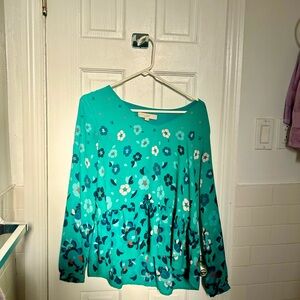 LOFT floral peplum top